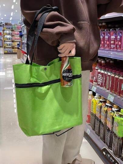 Portable Shopping Cart, Foldable Shopping Bag, Lightweight Wheeled Handcart, Shopping Bag, Shopping Bag, Storage Bag.