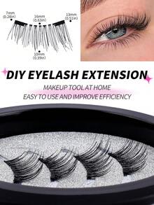 MAANGE Bộ 2/1 cặp mi giả từ tính nửa dải, không cần keo, mi giả ngắn từ tính, tạo vẻ tự nhiên, mi giả mắt mèo nửa dải tiện dụng, có thể tái sử dụng, phù hợp cho nối mi, phù hợp cho mắt mí sụp, quà tặng cho các blogger làm đẹp, mi giả, lông mi, dụng cụ trang điểm, đồ dùng cần thiết cho người mới bắt đầu, quà tặng ngày lễ - Nửa mắt chéo - Xem 11
