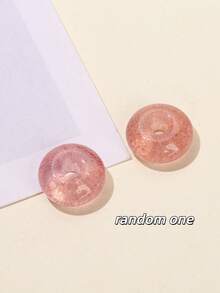 1件天然鸽血红/浅草莓石英蝴蝶/玫瑰花/狐狸/熊形吊坠，疗愈水晶，带来情感祝福和正能量，适合DIY珠宝制作、手链、项链和其他艺术饰品 - 彩色 - 查看 10