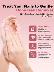 30ml Gel Nail Polish Remover, Ultra-Powerful & Removes Glitter And Dark Colored Paints, Paraben Free For Nails | Acetone Nail Polish Remover For Nails For Removal Of Glue Gel, Acrylic & Dip - Clear - View 7