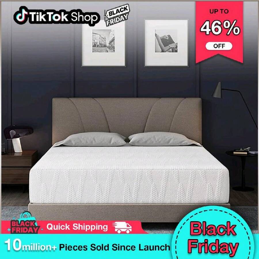 AVENCO Memory Foam Mattress In A Box 5/6/8/10/12/14 Inch For Cooling Night Sleep Comfort & Pressure Relief Twin Full Queen King Sizes,TikTokShopBlackFriday - 10inch - 查看 1