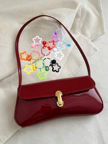 1pc Women's Vintage Faux Oiled Leather Flap Decor One Shoulder Underarm Bag, Suitable For Dating, Outing, Party - Multicolor - View 11