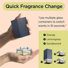 Waterless Diffuser For Essential Oils – 50ml Capacity Nebulizer Aromatherapy Diffuser, Battery Operated Mini Scent Air Machine With 4 Mist Settings Timers For Home,Cars,Office - Blue - View 3
