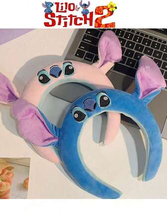 Disney 【正版授权】1个史迪奇发箍 - 可爱的迪士尼卡通防滑发箍，是主题公园、生日、情人节的完美礼物和派对配饰，佩戴舒适，迪士尼粉丝必备，专为角色扮演爱好者打造，新款迪士尼史迪奇发箍可爱卡通趣味发箍装饰毛绒非头箍女孩礼物