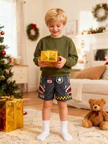 Ice Cream Shorts Boy Clothes, Gifts For Teen Kids Boys Unisex, Black Gray Shark Trunks Sweatpants Underwear Pants, Boys Christmas PjChristmas Birthday Gifts For Teenage Dress, Thanksgiving Outfit, School Sport Running Pants, Running Pants, Basketball Shorts - cá mập đen và xám - Xem 1