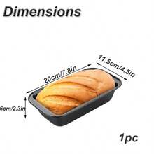 1个/3个装长方形不粘面包模具，家用厨房蛋糕烘焙工具，长方形吐司模具，不粘烘焙模具，烘焙模具套装