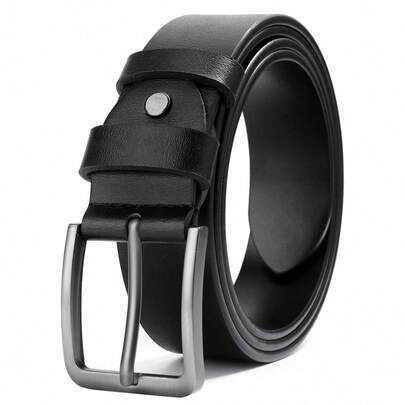 3.7cm Width Full Grain Leather Cut, Extra Long 140cm Genuine Leather Belt For Men, Buckle Hole Punch Waist Belt