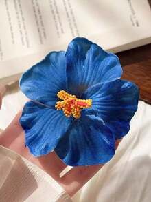 5个/1个 女士粉色黄色白色橙色蓝色7.5厘米/2.95英寸扎染仿花发夹，时尚百搭高端优雅简约纯色侧夹发饰，适合日常外出、休闲、派对、通勤、度假、马尾辫、发髻、洗脸、化妆、服装搭配、爪夹、发夹、发卡、情人节配饰、头部配饰、春季、发卡 - 彩色 - 查看 16