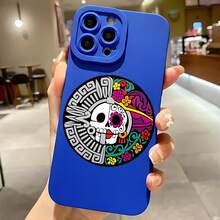 2026 nueva funda de teléfono mate, funda de teléfono diseño floral de calavera de azúcar para iPhone 17 14 13 12 11 Pro Max y funda de teléfono  Galaxy S23 S22 S21 S20 Plus, regalo de funda de teléfono para pareja, regalo de vacaciones para novio y novia - Negro - Ver 4