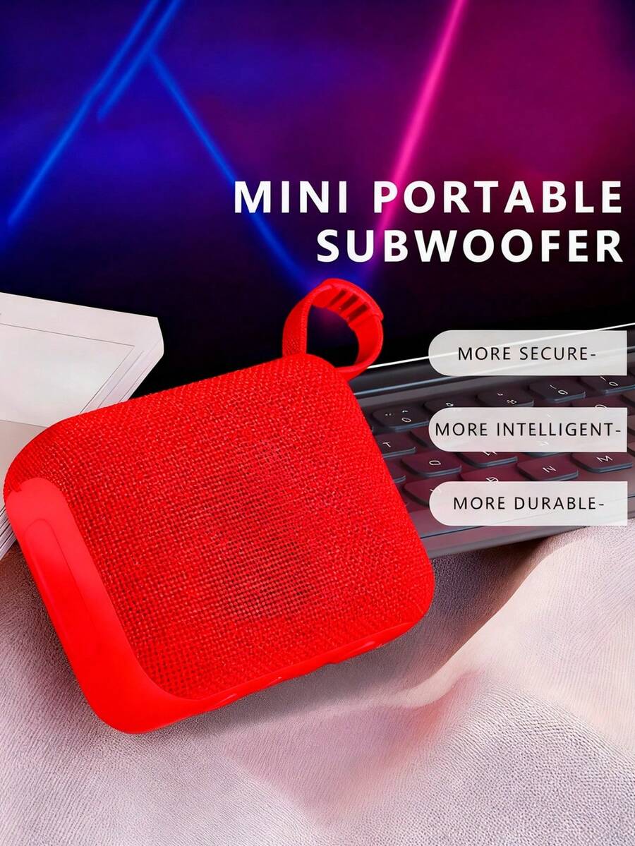 Bocina Portátil Inalámbrica Bluetooth Sonido Estéreo Alta Calidad Batería Recargable USB Tarjeta TF Resistente Compacta Ligera - Rojo - Ver 1