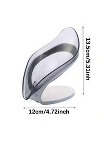 1pc Leaf-Shaped Self-Draining Soap Dish - Oval Plastic Bathroom Accessory For Easy Storage & Organization, Christmas/Halloween Gift Decoration - Multicolor - View 2
