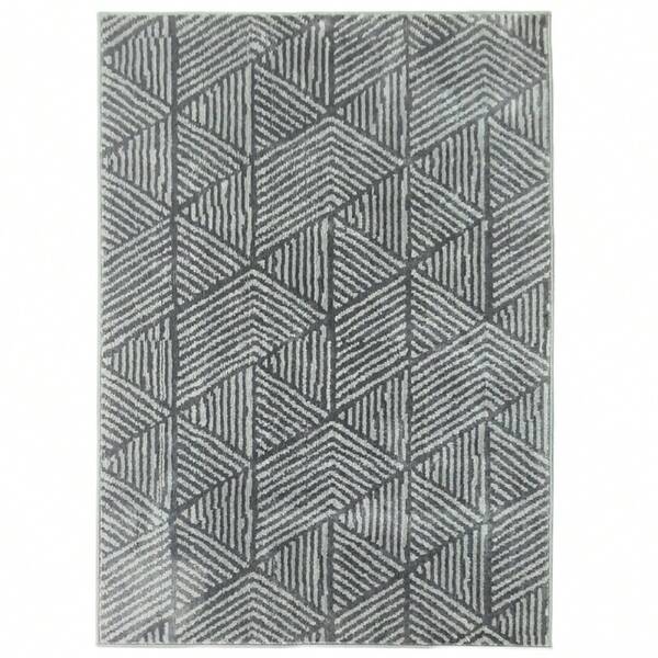 HOMCOM Living Room Rug In Modern Style, Washable Area Rug 150 X 80 Dark Grey