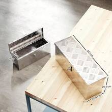 HOMCOM Aluminum Storage Box With Lock And Keys, 50 X 15.5 X 20.5