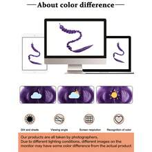 Purple Double Ponytail Wig | Laser Line Double Ponytail | High-Quality Synthetic Fiber, Suitable For Avant-Garde Hairstyles, Cosplay And Party Looks - Multicolor - View 7