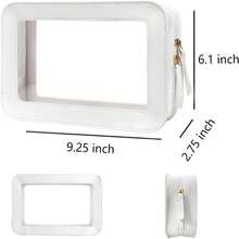 Clear Makeup Bag Small, TSA Approved Portable Toiletry Bag With Zipper Cosmetic Travel Bag Makeup Organizer Case Mini Makeup Pouch For Purse Car Organizer Bag For Women Men - MàuP - Xem 6