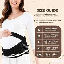 Maternity Belly Support Belt For Comfortable Waist Control - Ideal For Pregnant Women - Black - View 9