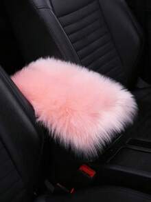 Plush Velvet Armrest Cover Pad – Soft Velvet Center Console Pad For Car SUV Truck, Universal Fit Warm Winter Interior Cushion, Non-Slip Polyester Console Seat Box Protector,Luxurious Faux Fur Armrest Pads,Comfortable Center Console Support And Stylish Interior Upgrades - 紫色 - 查看 4
