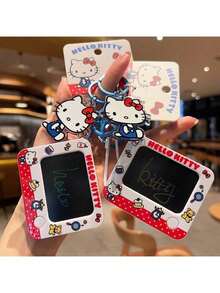 Llavero con tablero de dibujo de Hello Kitty de Sanrio - Llavero oficial con diseño de graffiti de dibujos animados, con tablero de mensajes borrable con revestimiento especial (escribible y lavable), material duradero de PVC ABS y cierre de langosta , accesorio creativo DIY para bolsos, llaves, teléfonos, mercancía de personaje Kawaii, regalo perfecto para fans de Sanrio y adolescentes - Multicolor - Ver 5