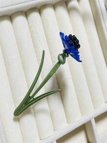 1pc Green Lacquered Crafted Pearl Wreath, Blueberry, Resin Lily Of The Valley Brooch, Plant Series - Thorn, Calla Lily, Wheat, Dew Branch Leaf, Rose, Cornflower, Fruit Series - Lemon, Cherry, Grape Shape Pin, Suitable For Women's Daily Wear, Birthday Party, Banquet - Green - View 9