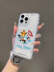 Ốp lưng điện thoại đệm khí trong suốt Paul Frank được cấp phép chính thức, bảo vệ toàn thân chống rơi hình mặt khỉ kèm nắp camera, thiết kế mới cho iPhone 13/14/15/16/17 Pro Max - Nhiều màu - Xem 2