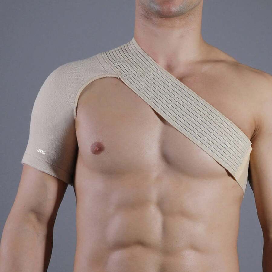 Compression Shoulder Support Bra - Apricot - View 1