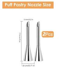 1/3 件/套奶油糖霜管道喷嘴头，专业不锈钢长奶油泡芙喷嘴装饰小糕点糖霜管道装饰工具，烘焙用品，厨房用品 - 泡芙嘴 - 查看 17