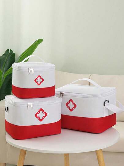 1个家用大容量药品收纳袋，常规防疫应急医疗包，户外手持便携式急救医疗包