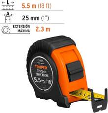 Truper FH-8M, Flexómetro Gripper, contra impacto, 8 m, cinta 25 mm - Flexómetro - Ver 4
