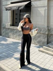 1 Stück nahtlose Yoga Fitness Leggings und weite Hose, geeignet für alle Jahreszeiten