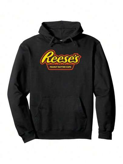 Sudadera con capucha Peanut Butter Cups para hombres - Sudadera con gráfico icónico de chocolate y mantequilla de maní, suéter con capucha para Halloween, ropa casual diaria - Amantes de la mantequilla de maní (tallas para hombres) - Tela suave con capucha con cordón, mangas y bolsillo delantero - Ropa de temporada de otoño/invierno - Ropa oficialmente licenciada