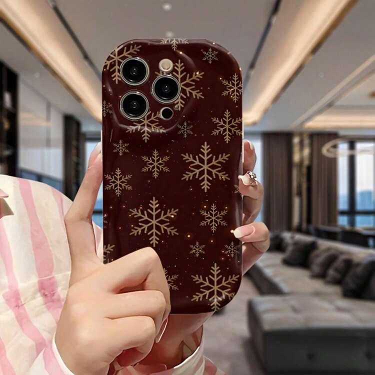Navidad ShouJiKe crema estampado con las olas de la nieve, el  / 13/12/11 14/15/16 / X/XS XS Max/Max/Pro Plus, cumpleaños, fiestas, regalo perfecto regalo, regalo de san valentín - Mezcla de color 1 - Añade 6