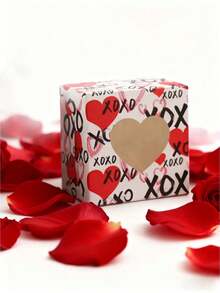 5个/20个装情人节新款结婚糖果盒，心形开窗饼干盒，烘焙包装蛋糕盒，七夕节情侣浪漫礼物方形开窗礼盒 - 彩色 - 查看 10