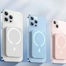 GAWFOLK Pin dự phòng sạc không dây từ tính 5000mAh, tương thích với dòng 16/15/14/13 - Sạc nhanh 22.5W, cổng Type-C, sạc di động | Sạc không dây | Trạm sạc thiết yếu cho du lịch, sạc mọi lúc mọi nơi, tương thích với điện thoại Android, nguồn điện dự phòng khẩn cấp mini ngoài trời, sạc điện thoại di động, thích hợp cho du lịch/cắm trại ngoài trời mùa đông và nguồn điện dự phòng khẩn cấp, quà tặng sinh nhật cho gia đình và bạn bè, quà tặng cắm trại ngoài trời. - Màu đen cổ điển được nâng cấp với sạc nhanh 5000mAh - Xem 2