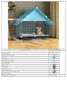 Rabbit Cage With Tray, Convenient Cleaning, Small Pet Cage With Litter Box, Indoor Puppy Villa, Litter Box Separation, Home Use Small Cat Cage - Assembly - View 14