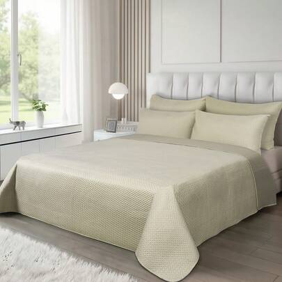 SERAPHINEX Juego De Funda De Almohada Y Edredón De Aire Acondicionado Bicolor, Incluye 1 Edredón Y 1/2 Fundas De Almohada, Hecho Con Un Suave Y Cómodo Proceso De Relleno, Diseño Transpirable Para Mantener La Frescura Y Comodidad, Se Integra Fácilmente En Cualquier Decoración De Dormitorio