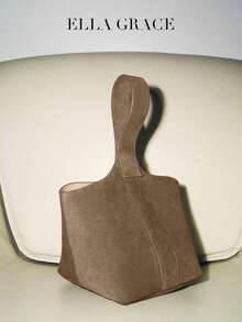 ELLA GRACE- Premium Brown Leather Mini Bucket Bag,Dark Brown ,Clip Closure-Elegant & Practical For Daily And Casual Use - Brown - View 3