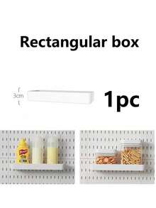 Suporte de Armazenamento Montado na Parede, Adequado para Quarto, Banheiro, Escritório, Dormitório, Sala de Artesanato, Interior de Carro, etc. Pode ser usado para Armazenamento de Banheiro, Instalação DIY sem Perfuração, Também pode ser usado como Suporte de Exibição de Armazenamento de Mesa. - Multicolorido - Visão 7
