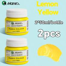 2 Bottle Marie's Fabric Paint, 50ml/1.7fl. Oz - Vibrant Colors Available For Clothes Permanent, Professional Textile Pigments Kit For Artists & Crafters, Ideal Gifts Art Tools For T-Shirts, Shoes, Jeans, Canvas Bags, DIY Projects In Christmas, New Year - 2pcs - View 25