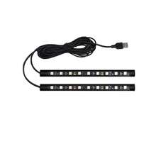 1 pieza 2 en 1 USB de coche decorativo luz ambiental - Rojo - Ver 2