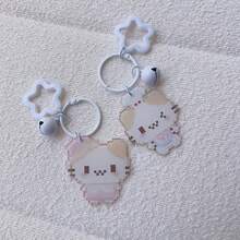 Mặt dây chuyền hình mèo pixel dễ thương, thích hợp để trang trí phòng, ba lô, móc khóa, phụ kiện túi xách, trang trí nhà cửa. Thiết kế đáng yêu, vẻ duyên dáng tinh nghịch, trang trí nhẹ nhàng, bền bỉ, mặt dây chuyền phẳng, dành cho người sưu tầm, người yêu thích sự dễ thương. - Nhiều màu - Xem 2