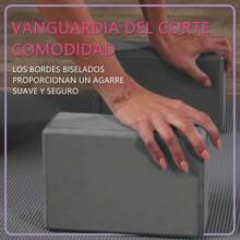 Bloques de Yoga, Bloques para Pilates con Correa de Estiramiento, Bloques de Yoga Suaves y Antideslizantes, Bloques de Ayuda para Apoyar de Yoga, Modificar Postura, Resistir a la Presión - Morado - Ver 10