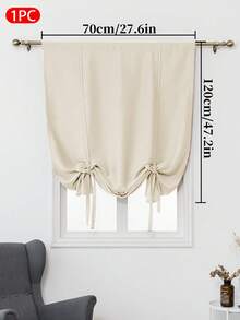 1 chiếc rèm cửa màu trơn, cản sáng tốt, có dây buộc, bảo vệ sự riêng tư, cách nhiệt, dây buộc điều chỉnh được, thiết kế kiểu túi luồn thanh treo, thích hợp cho phòng ngủ, phòng tắm, nhà bếp, phòng khách. - Nhiều màu - Xem 22