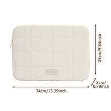Cute Quilted Tablet Bag Laptop Bag, Soft Padded Laptop Protective Case With Grid Stitching, Anti-Fall And Shock-Absorbing, Suitable For School, Office, And Commuting Back To School Stuff Bag For School Work Laptop Bag For Women Mac Book Casemacbook Case College Essentials Laptop Sleeve - 彩色 - 查看 15