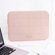 Cute Quilted Tablet Bag Laptop Bag, Soft Padded Laptop Protective Case With Grid Stitching, Anti-Fall And Shock-Absorbing, Suitable For School, Office, And Commuting Back To School Stuff Bag For School Work Laptop Bag For Women Mac Book Casemacbook Case College Essentials Laptop Sleeve - 彩色 - 查看 7