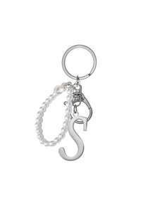 3D字母珍珠钥匙扣，优雅可拆卸珍珠链，时尚合金钥匙圈，包包挂件，汽车钥匙链，适合女性、情侣、朋友、家人，可作礼物、节日礼物 - 彩色 - 查看 21