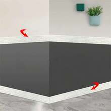 1pc 3D Foam Wall Edge Sticker, Self-Adhesive Waterproof Baseboard Wall Paper Border, Bedroom Home Wall Decor - Multicolor - View 10