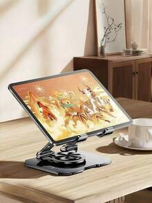 1 pieza Soporte plano metálico giratorio, Soporte para portátil, Soporte para teléfono de escritorio, Estante colgante de enfriamiento para computadora - Multicolor - Ver 9