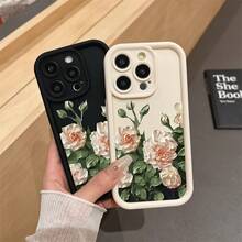 A Stylish Artistic Floral Phone Case, Compatible With Apple  Models 6/7/8/X/Xs/Xr/Xs Max/11/12/13/14/15/16 Pro,Suitable For 17/17 Air/17 Pro/17 Pro Max/16 Pro Max/15 Pro Max/14 Pro Max/13 Pro Max/12 Pro Max/11 Pro Max , Compatible With Samsung Galaxy Series A54/A53 - màu đen - Xem 4