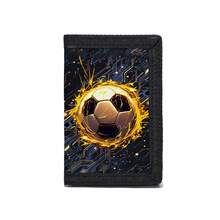 Multifunctional Tri-Fold Wallet, Fabric Wallet, Can Hold Credit Cards, ID And Cash, Cute & Fashionable, With Coin Pouch And ID Window, Football Print, Suitable For Men, Girl And Kids - Wallet Football - View 12