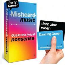 误听音乐 - 500 张毫无意义的歌词卡片，一首爆笑、超级有趣的成人和青少年音乐卡牌游戏，非常适合朋友聚会、派对、家庭聚会和假日游戏之夜 - 绝对必备；一起来玩吧！ - 彩色 - 查看 4